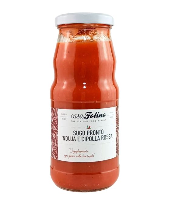 fertigsauce mit nduja (pikante streichsalami) und roten zwiebeln, 290 g