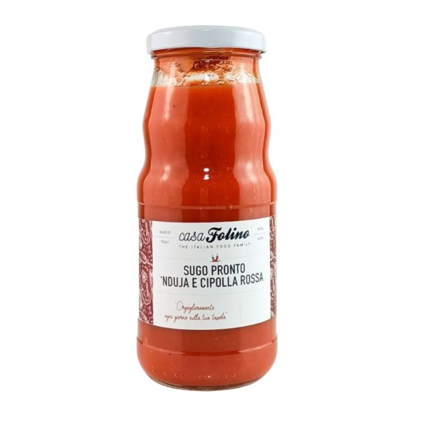 fertigsauce mit nduja (pikante streichsalami) und roten zwiebeln, 290 g