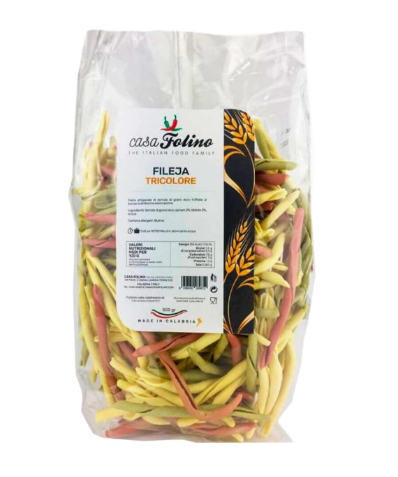 kalabrische dreifarbige fileja-nudeln, 500 g