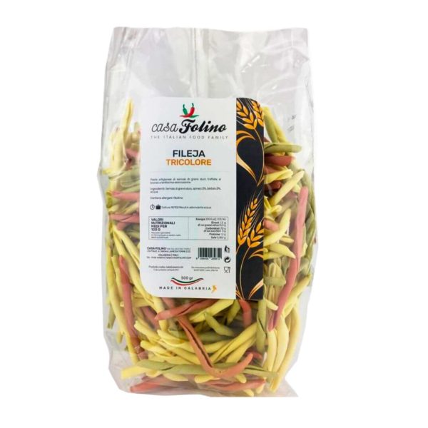 kalabrische dreifarbige fileja-nudeln, 500 g