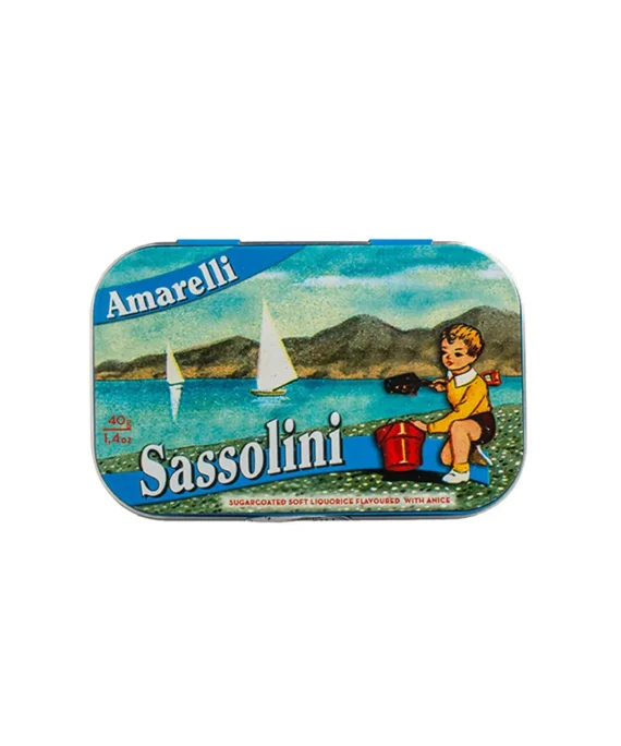 Hartkonfekt mit Lakritzfüllung Sassolini Amarelli 40 g