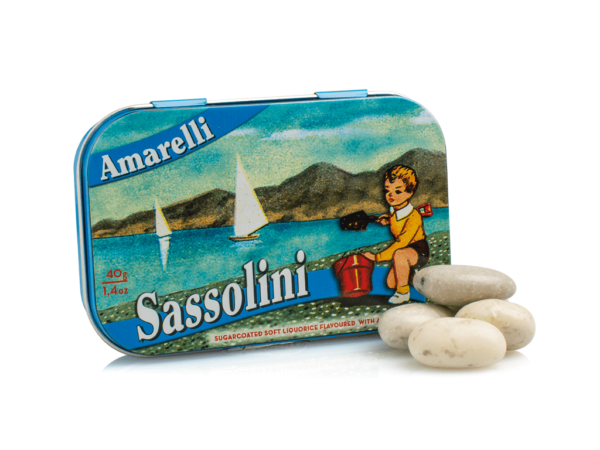 Hartkonfekt mit Lakritzfüllung Sassolini Amarelli 40 g