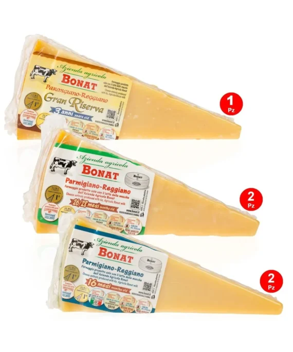 parmigiano reggiano bonat 3 reifezeiten 2.5 kg 2 x 16 monate - 2 x 26-28 monate - 1 x 3 jahre